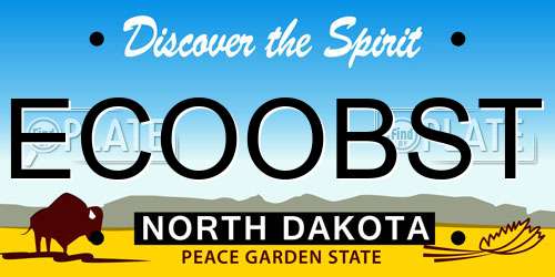 ECOOBST North Dakota License Plate