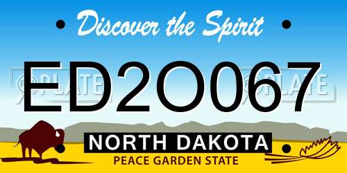 ED2O067 North Dakota License Plate