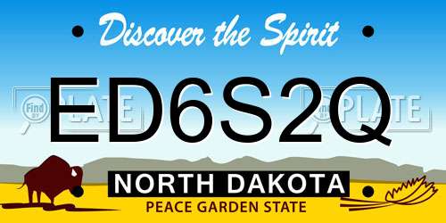 ED6S2Q North Dakota License Plate