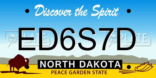 ED6S7D North Dakota License Plate