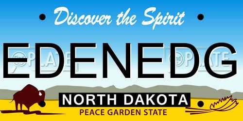 EDENEDG North Dakota License Plate