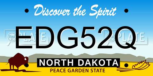 EDG52Q North Dakota License Plate