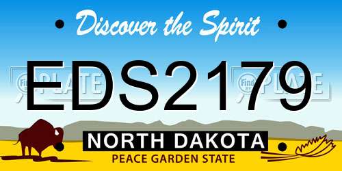EDS2179 North Dakota License Plate
