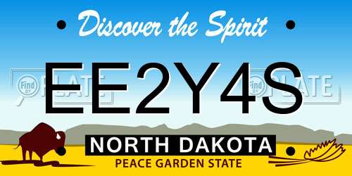 EE2Y4S North Dakota License Plate