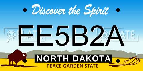 EE5B2A North Dakota License Plate
