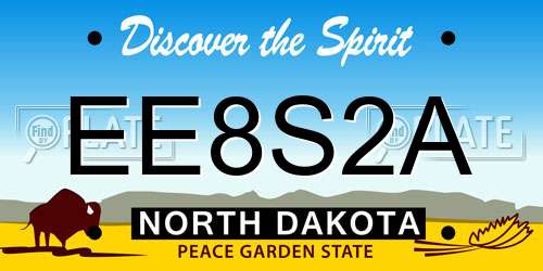 EE8S2A North Dakota License Plate