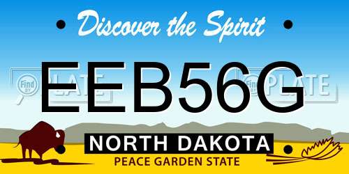 EEB56G North Dakota License Plate