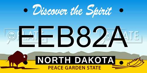 EEB82A North Dakota License Plate