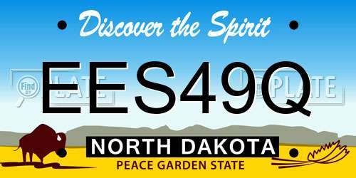 EES49Q North Dakota License Plate