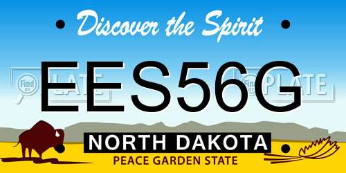 EES56G North Dakota License Plate