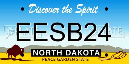 EESB24 North Dakota License Plate