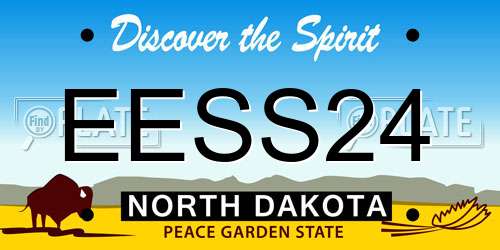EESS24 North Dakota License Plate