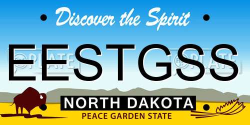 EESTGSS North Dakota License Plate
