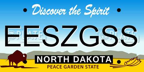 EESZGSS North Dakota License Plate