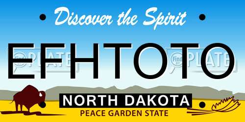 EFHTOTO North Dakota License Plate