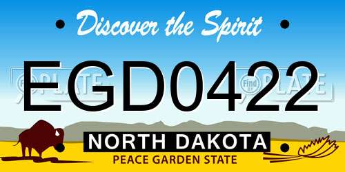 EGD0422 North Dakota License Plate