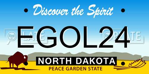 EGOL24 North Dakota License Plate