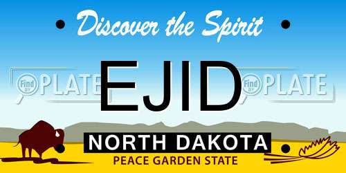 EJID North Dakota License Plate