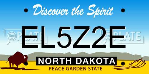 EL5Z2E North Dakota License Plate