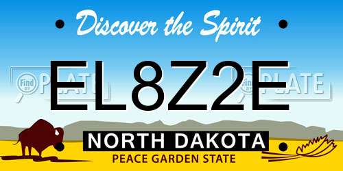 EL8Z2E North Dakota License Plate