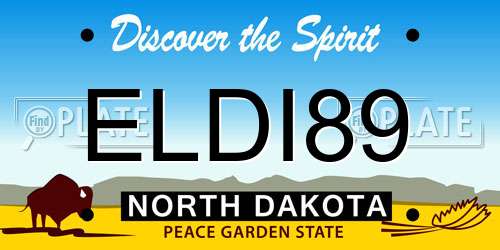 ELDI89 North Dakota License Plate