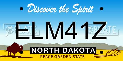 ELM41Z North Dakota License Plate