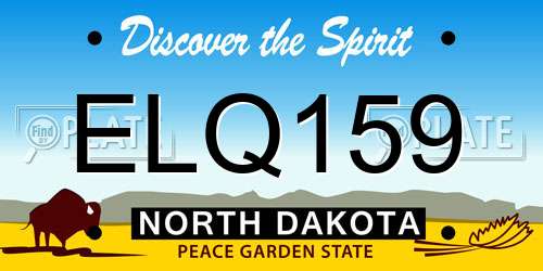 ELQ159 North Dakota License Plate