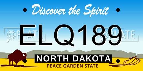 ELQ189 North Dakota License Plate