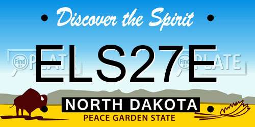 ELS27E North Dakota License Plate