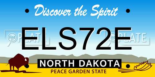 ELS72E North Dakota License Plate