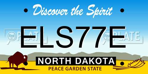 ELS77E North Dakota License Plate