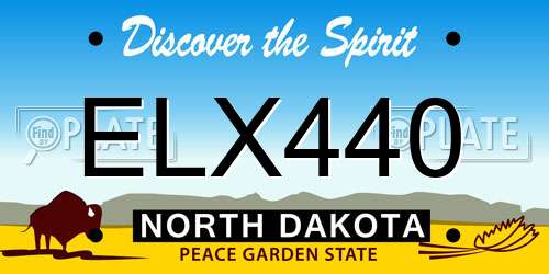 ELX440 North Dakota License Plate