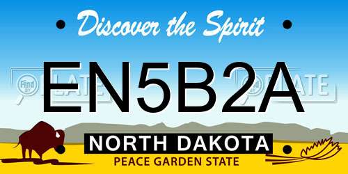 EN5B2A North Dakota License Plate
