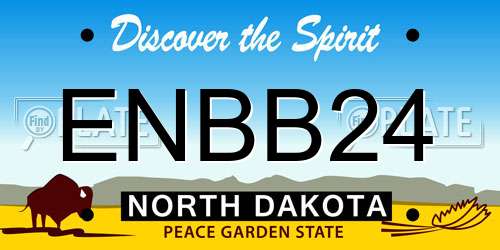 ENBB24 North Dakota License Plate