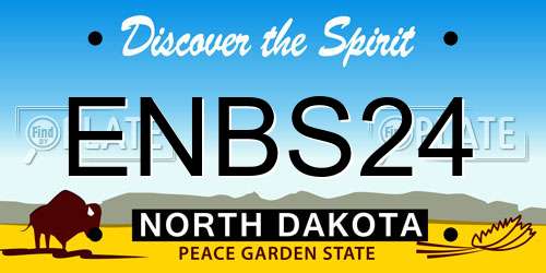 ENBS24 North Dakota License Plate