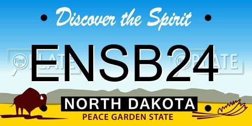 ENSB24 North Dakota License Plate