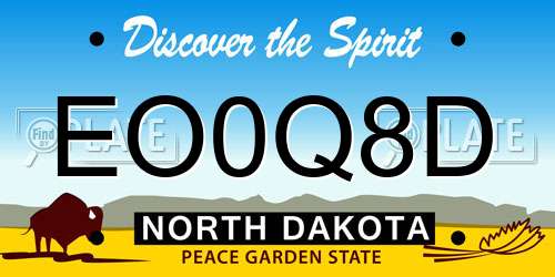 EO0Q8D North Dakota License Plate