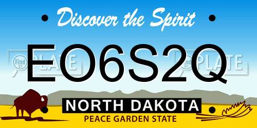 EO6S2Q North Dakota License Plate