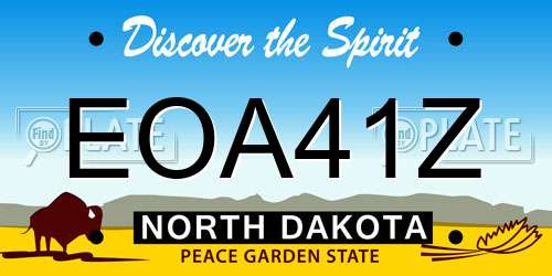 EOA41Z North Dakota License Plate