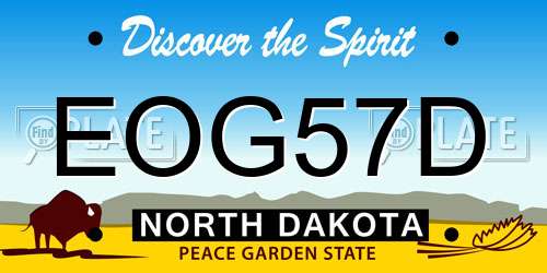 EOG57D North Dakota License Plate
