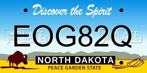 EOG82Q North Dakota License Plate