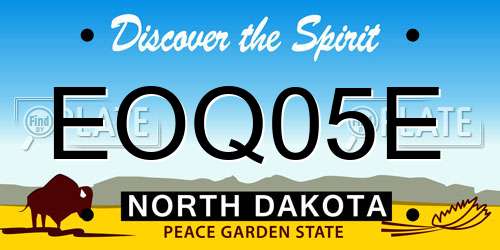 EOQ05E North Dakota License Plate