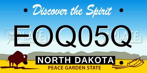 EOQ05Q North Dakota License Plate