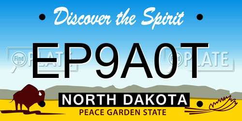 EP9A0T North Dakota License Plate