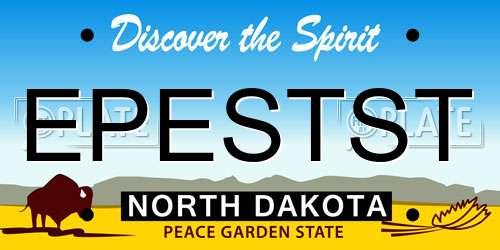 EPESTST North Dakota License Plate