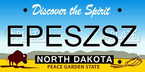 EPESZSZ North Dakota License Plate
