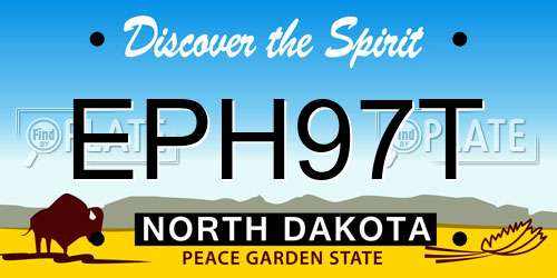 EPH97T North Dakota License Plate