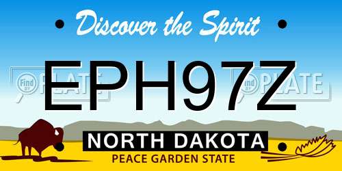 EPH97Z North Dakota License Plate