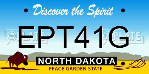 EPT41G North Dakota License Plate
