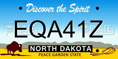 EQA41Z North Dakota License Plate